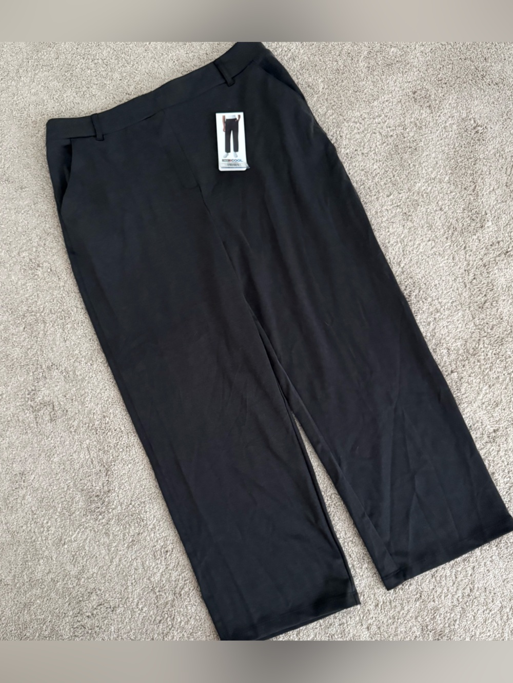 NWT 32 Degrees Cool Women’s L/XL Stretch Twill Gray Pull On Pants Chinos Pockets